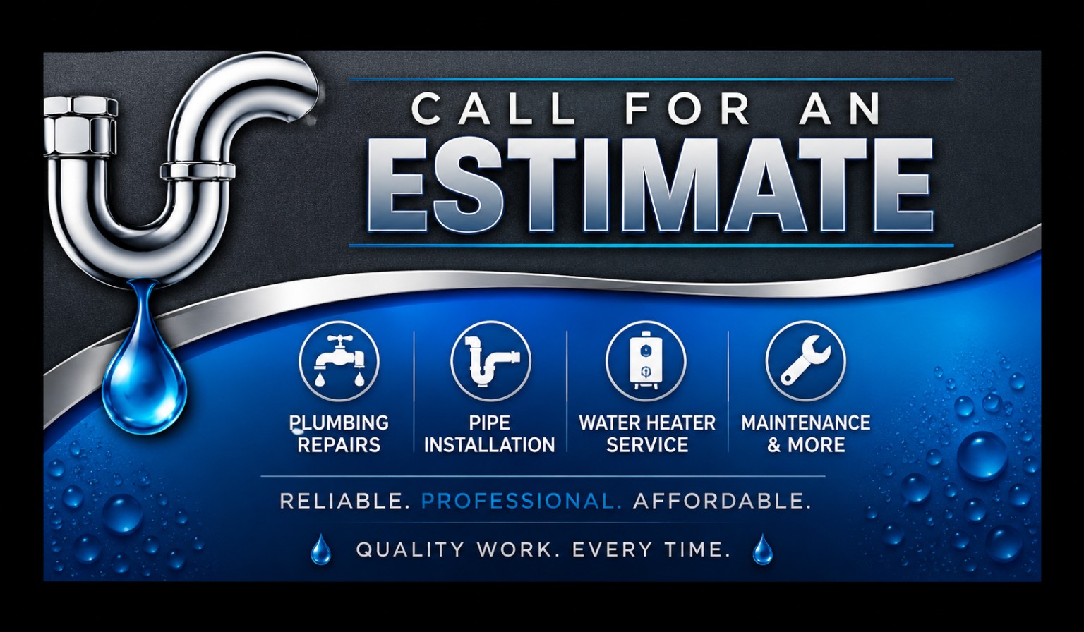 C and S McNeal Plumbing services and estimate graphic